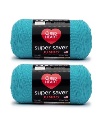 Red Heart Super Saver Jumbo Garn Blue Bell – 2 Knäuel à 396 G, Acryl, 4 Medium, 681 Meter, Zum Stricken & Häkeln
