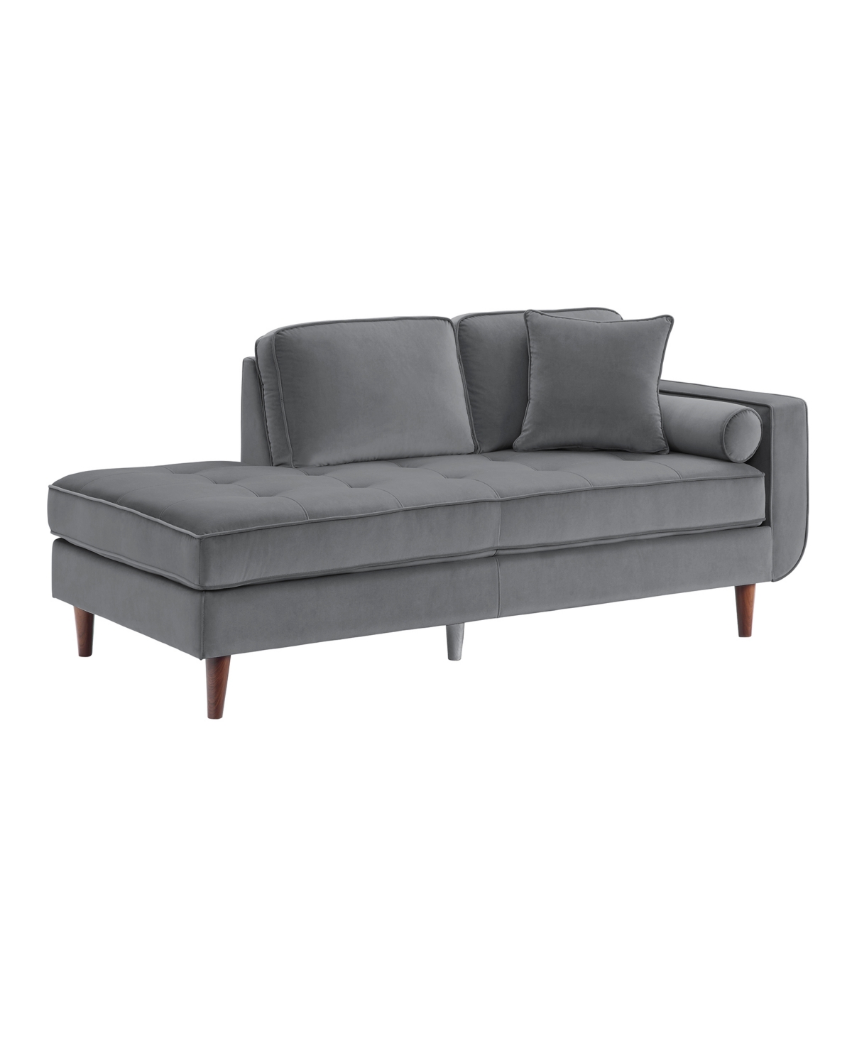 Homelegance White Label Abigail 75" Chaise In Gray