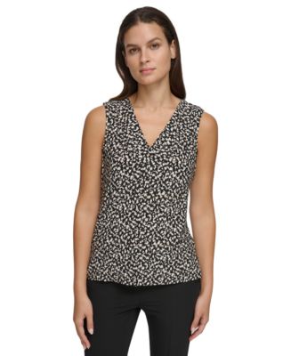売れ筋商品|||トミー ヒルフィガー カットソー トップス レディース Women's Striped Sleeveless V-Neck Shirt Irish Cream Multi Tommy Hilfiger Women's Sleeveless V-Neck Knit Top - Macy's