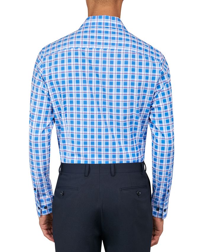 ConStruct Men's Slim Fit Plaid Performance Stretch Cooling Comfort