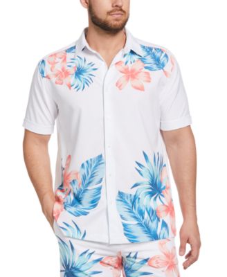 Cubavera - Men's Tropical Placed Print Short-Sleeve Shirt
