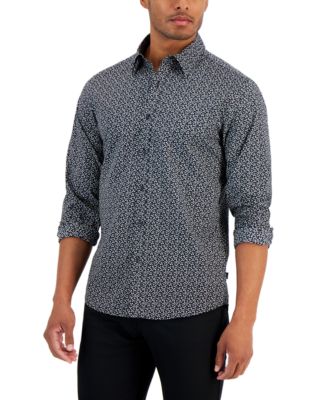 Paisley &Amp; Gray Slim Fit Spread Collar Sport Shirt