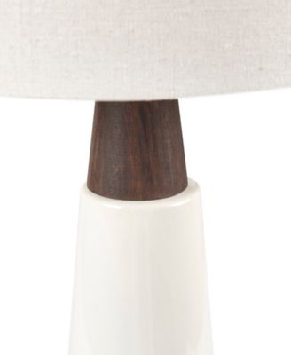 Tristan Ceramic with Wood Table Lamp