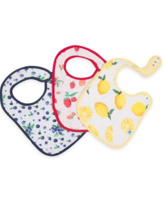 Little Unicorn Baby Printed Muslin Classic Bib Pack of 3 - Berry Lemonade 25$
