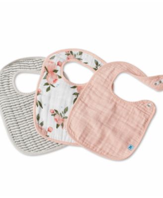 Little Unicorn Baby Printed Muslin Classic Bib Pack of 3 - Watercolor Roses 25$