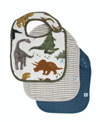 Little Unicorn Baby Printed Muslin Classic Bib Pack of 3 - Dino Friends 25$