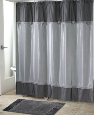 Avanti Braided Medallion Colorblocked Shower Curtain, 72" x 72"