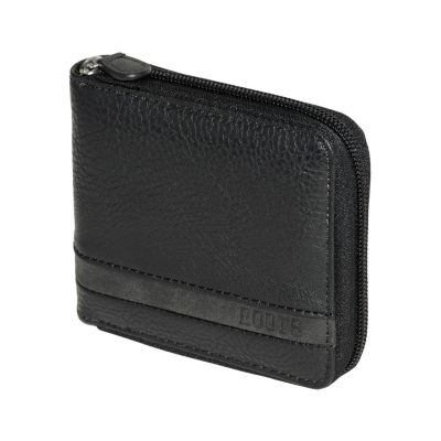 Men's Men Zipper Around Wallet With Center Wing
