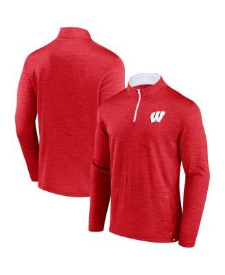 Men's Red Wisconsin Badgers Classic Homefield Quarter-Zip Top