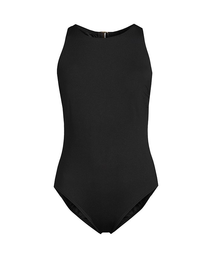 Lands' End Women's Plus Size Chlorine Resistant High Neck High Leg