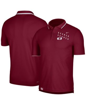 Men's Crimson Oklahoma Sooners Wordmark Performance Polo Shirt