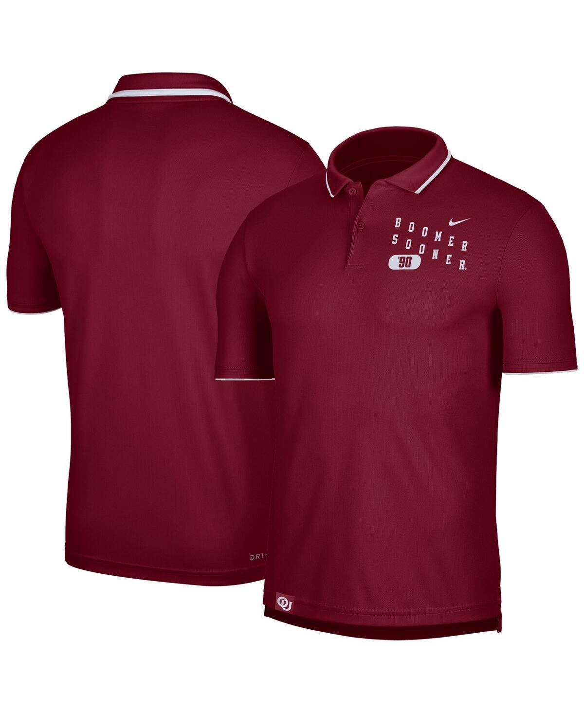 Shop Nike Men's  Crimson Oklahoma Sooners Wordmark Performance Polo Shirt