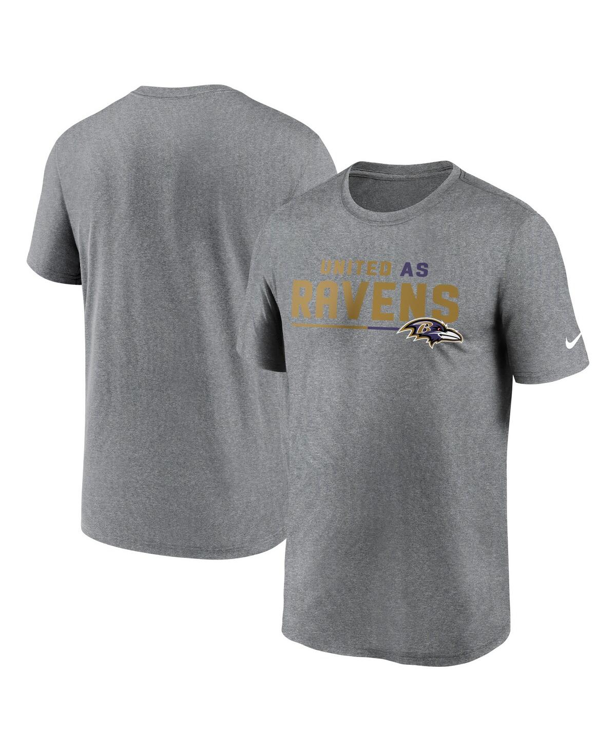 Men's NikeBaltimore Ravens Legend Team Shoutout Performance T-shirt - Heather Gray