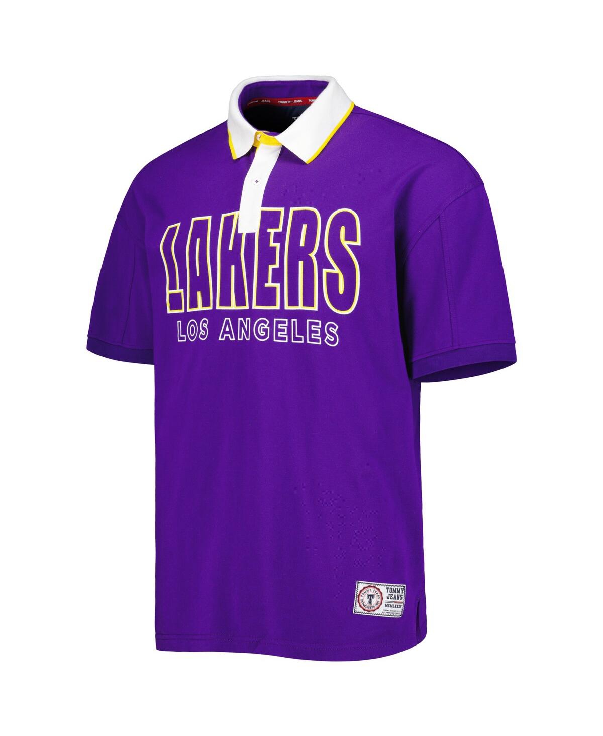 Shop Tommy Jeans Men's  Purple Los Angeles Lakers Stanley Pique Polo Shirt