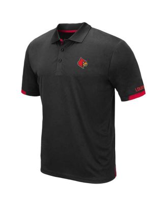 Men's Black Louisville Cardinals Big and Tall Santry Polo Shirt