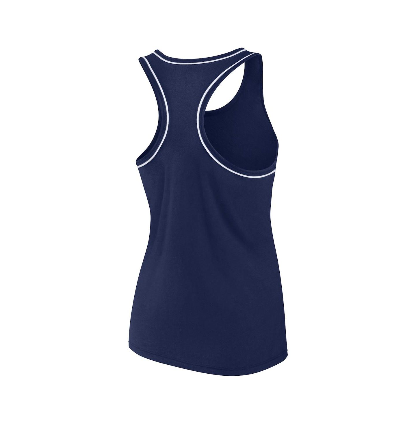 Женский топ Fanatics Deep Sea Blue Seattle Kraken Wordmark Logo Racerback Scoop Neck — фото 4