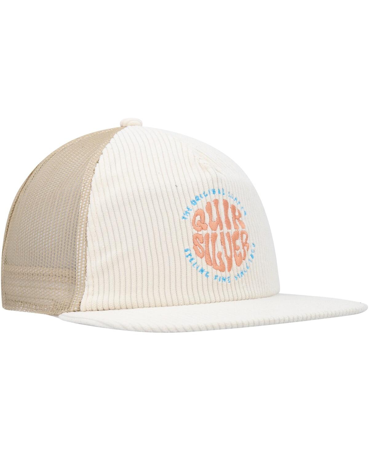 Shop Quiksilver Men's  Cream Coasteeze Trucker Snapback Hat