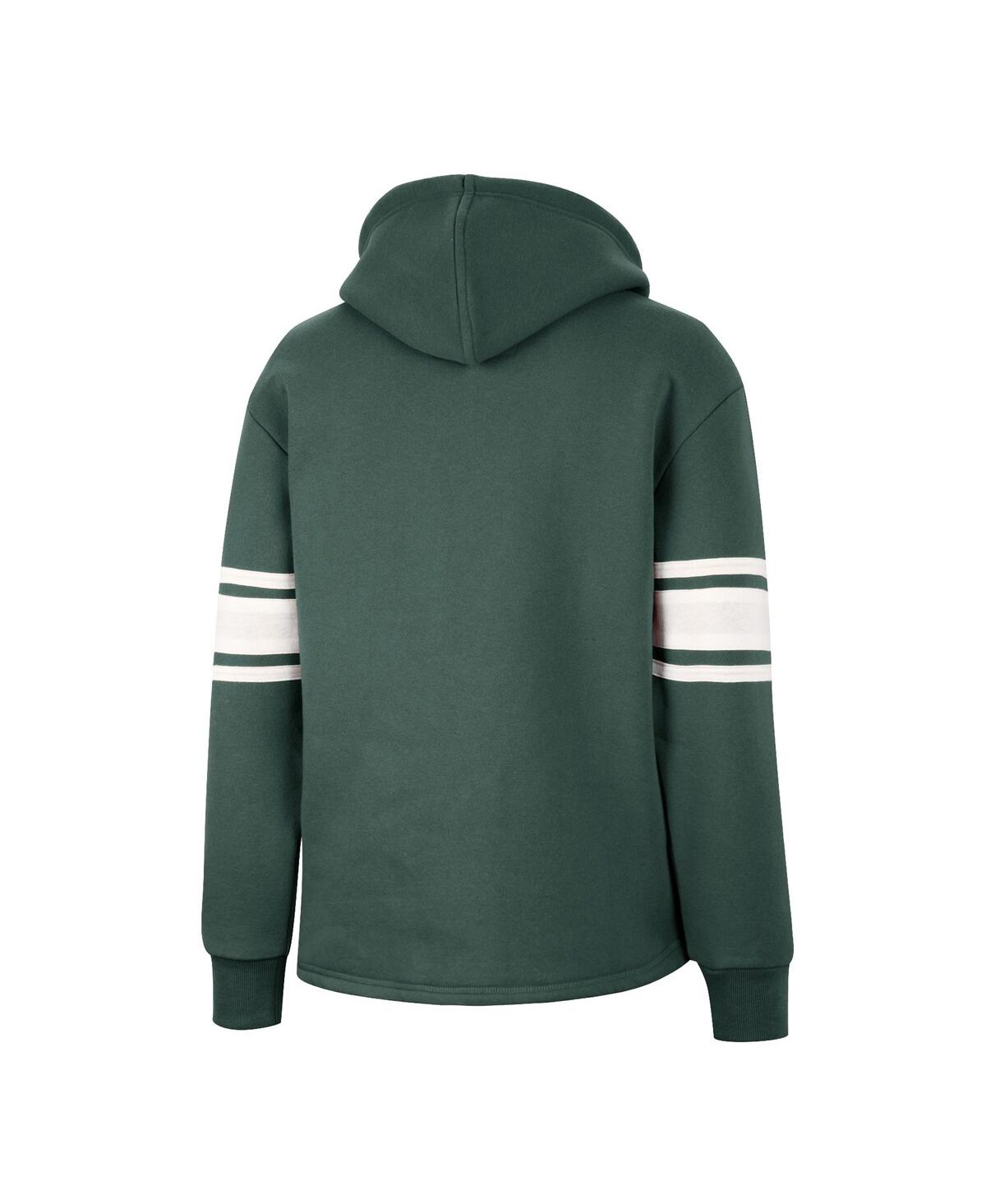 Shop Colosseum Women's  Green Michigan State Spartans Mia Striped Full-snap Hoodie Jacket
