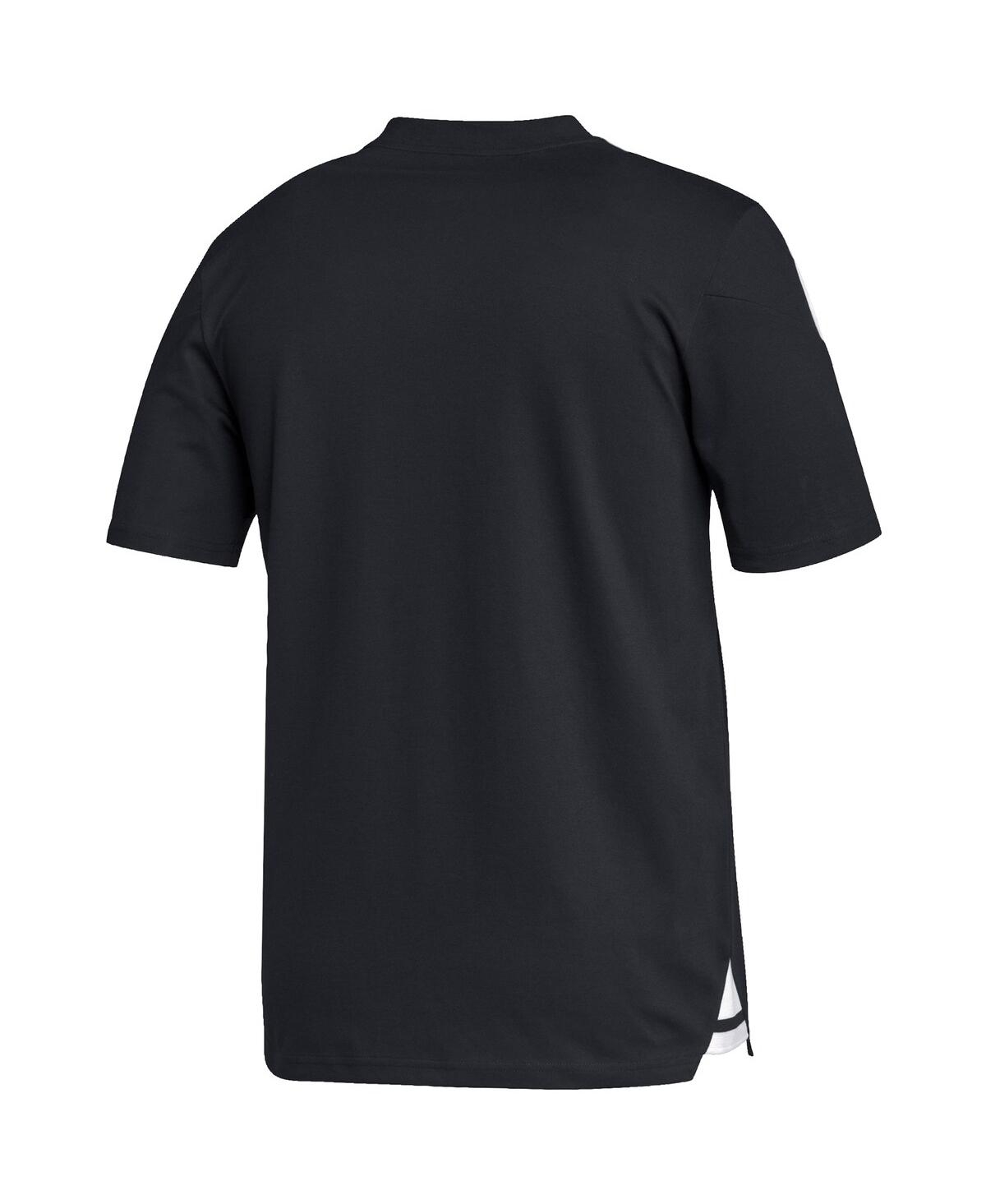 Shop Adidas Originals Men's Adidas Black San Jose Earthquakes Henley Aeroready Polo Shirt