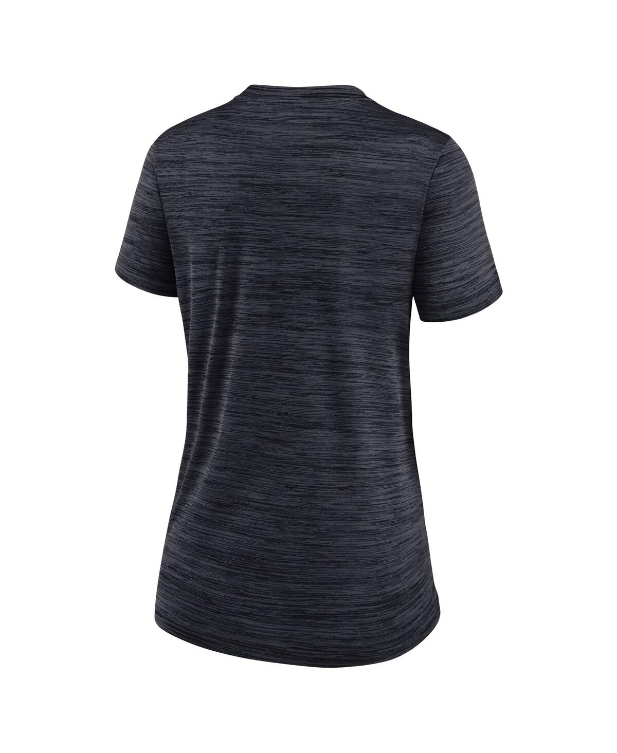 Nike Women's  Black Minnesota Twins Authentic Collection Velocity Practice Performance V-neck T-shirt In Black