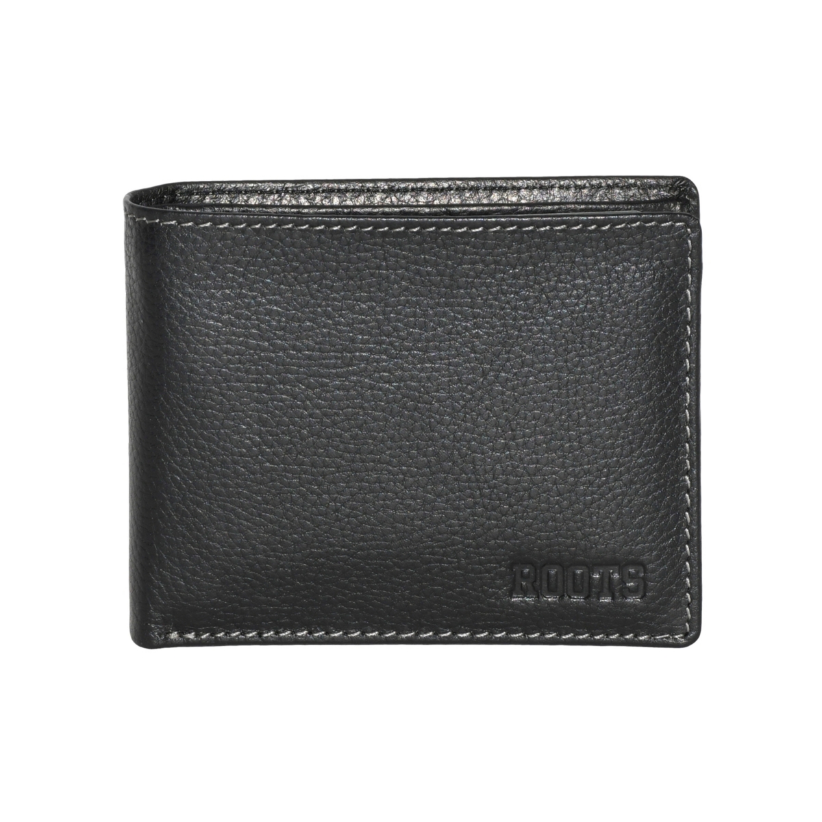 Men's Men Leather Slimfold Wallet with Removable Passcase - Black