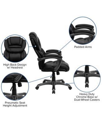 High Back Executive Swivel Ergonomic Office Chair With Accent Layered Seat/Back