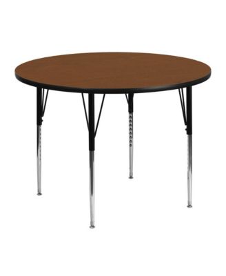 48" Round Hp Laminate Adjustable Activity Table