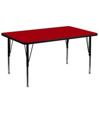 36X72 Rectangle Laminate Adjustable Preschool Activity Table