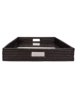 Artifacts Trading Company Square Serving Ottoman Trays with Glass Insert