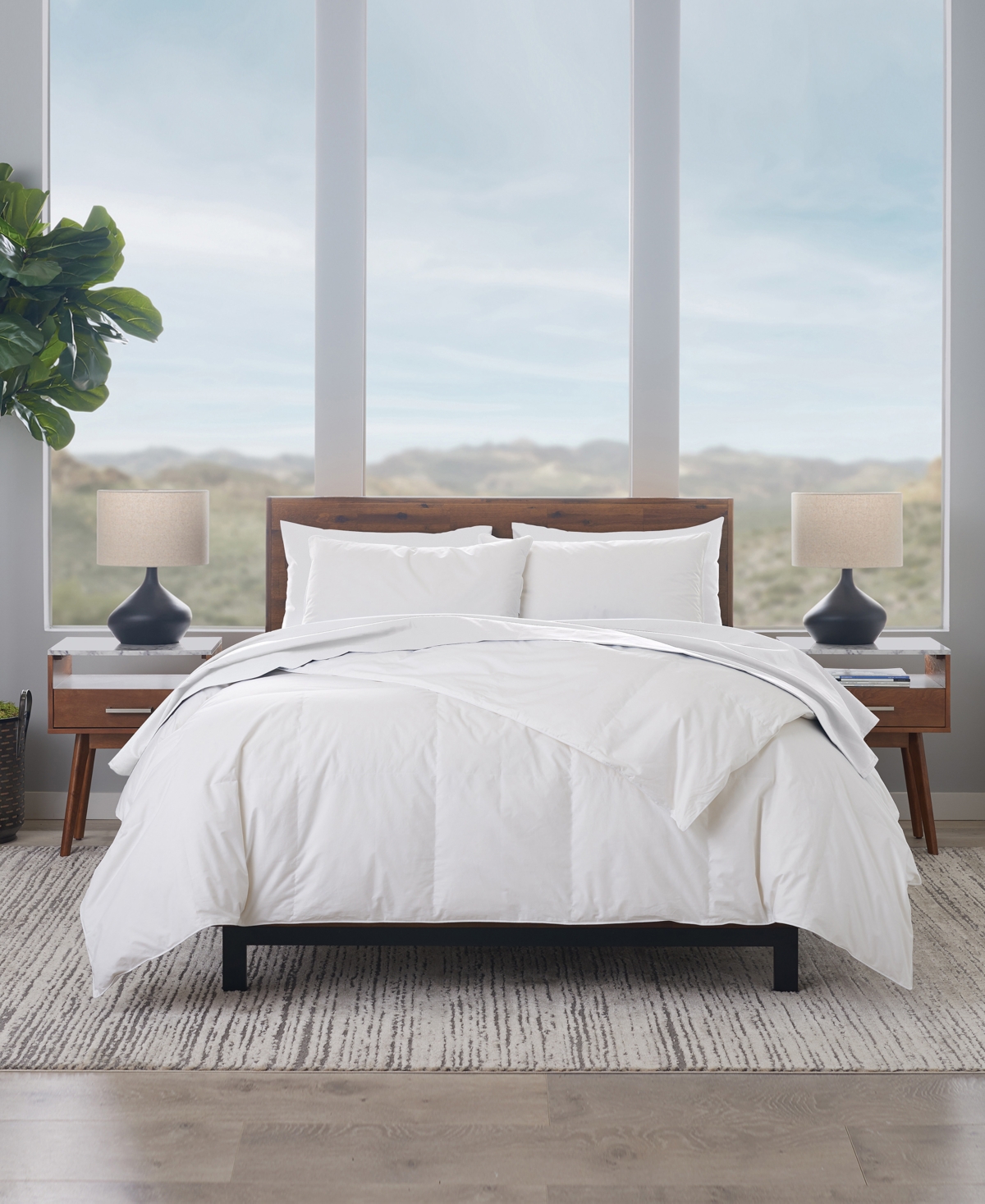 Ella Jayne Luxury White Down 2 Piece Comforter And Featherbed Bundle, California King In White