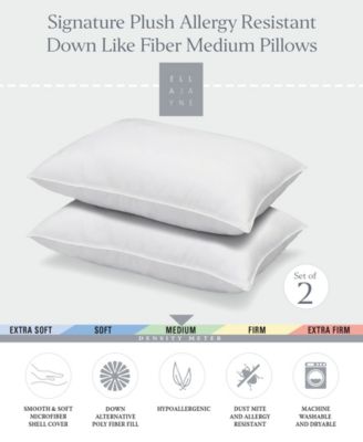 Signature Plush Allergy Free 3-Pc. Pillows and Mattress Pad Bundle, Queen