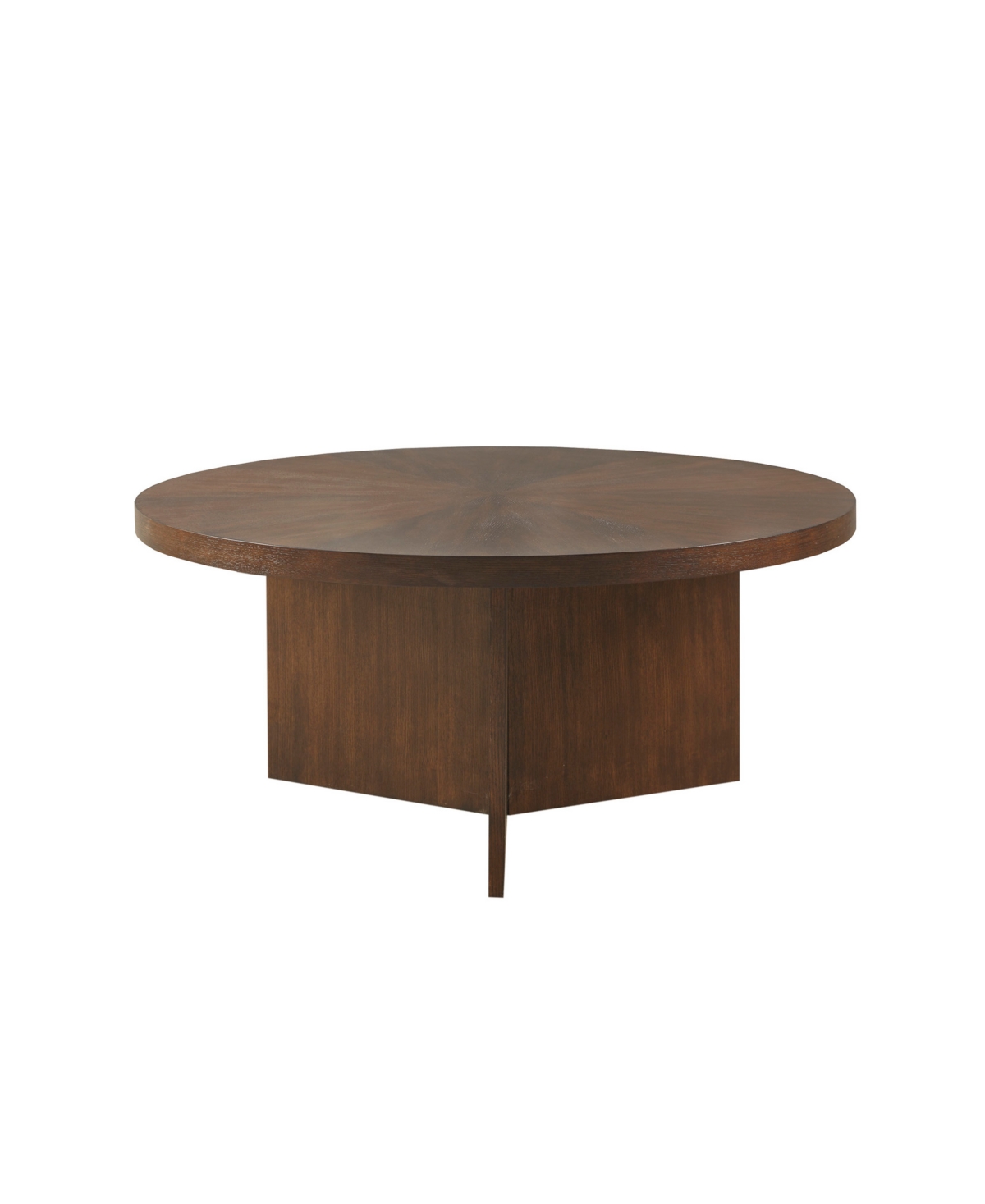 Martha Stewart Collection Sadie 36" Round Wood Coffee Table In Brown