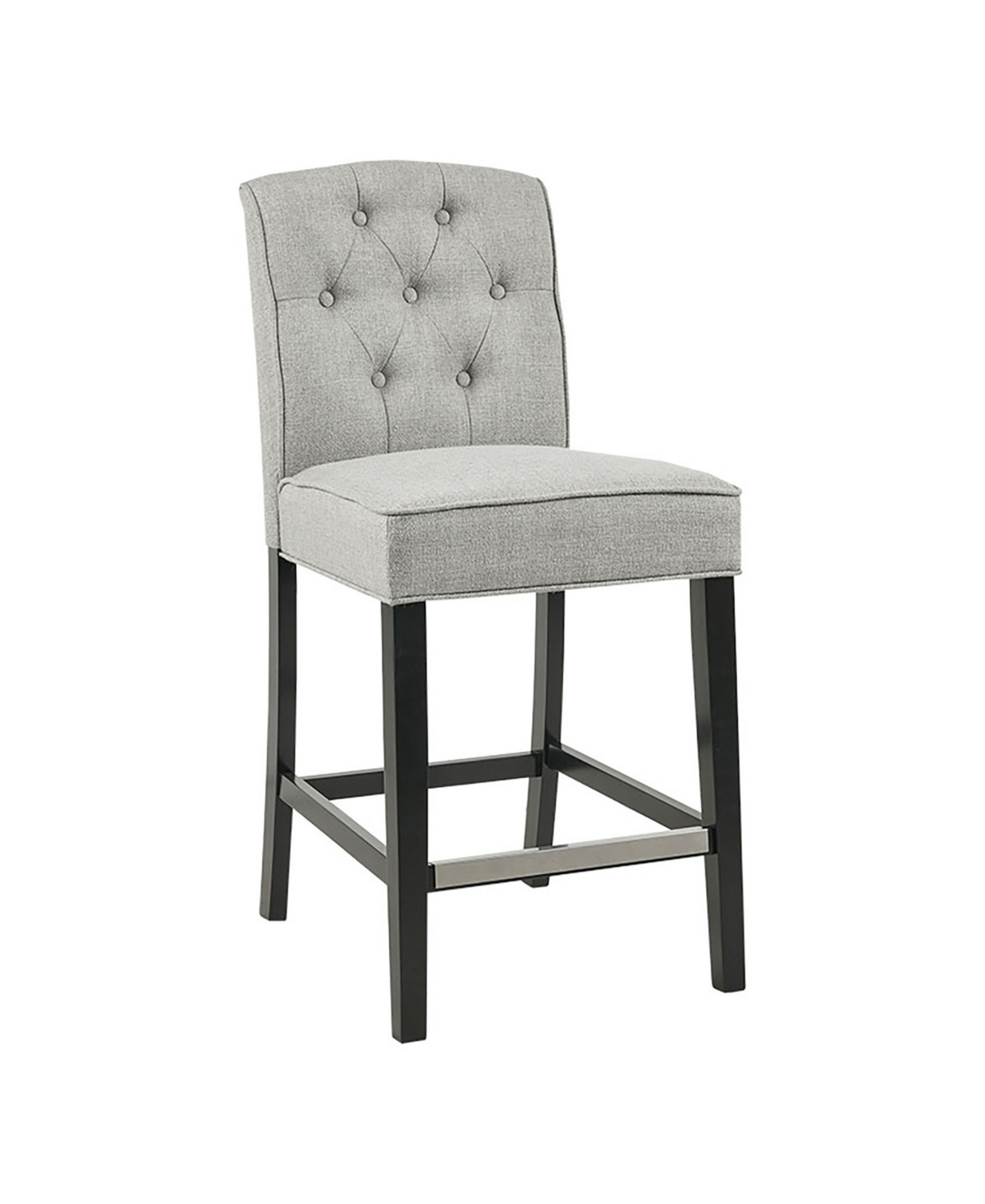 Madison Park Marian 26" Fabric Tufted Counter Stool In Light Gray