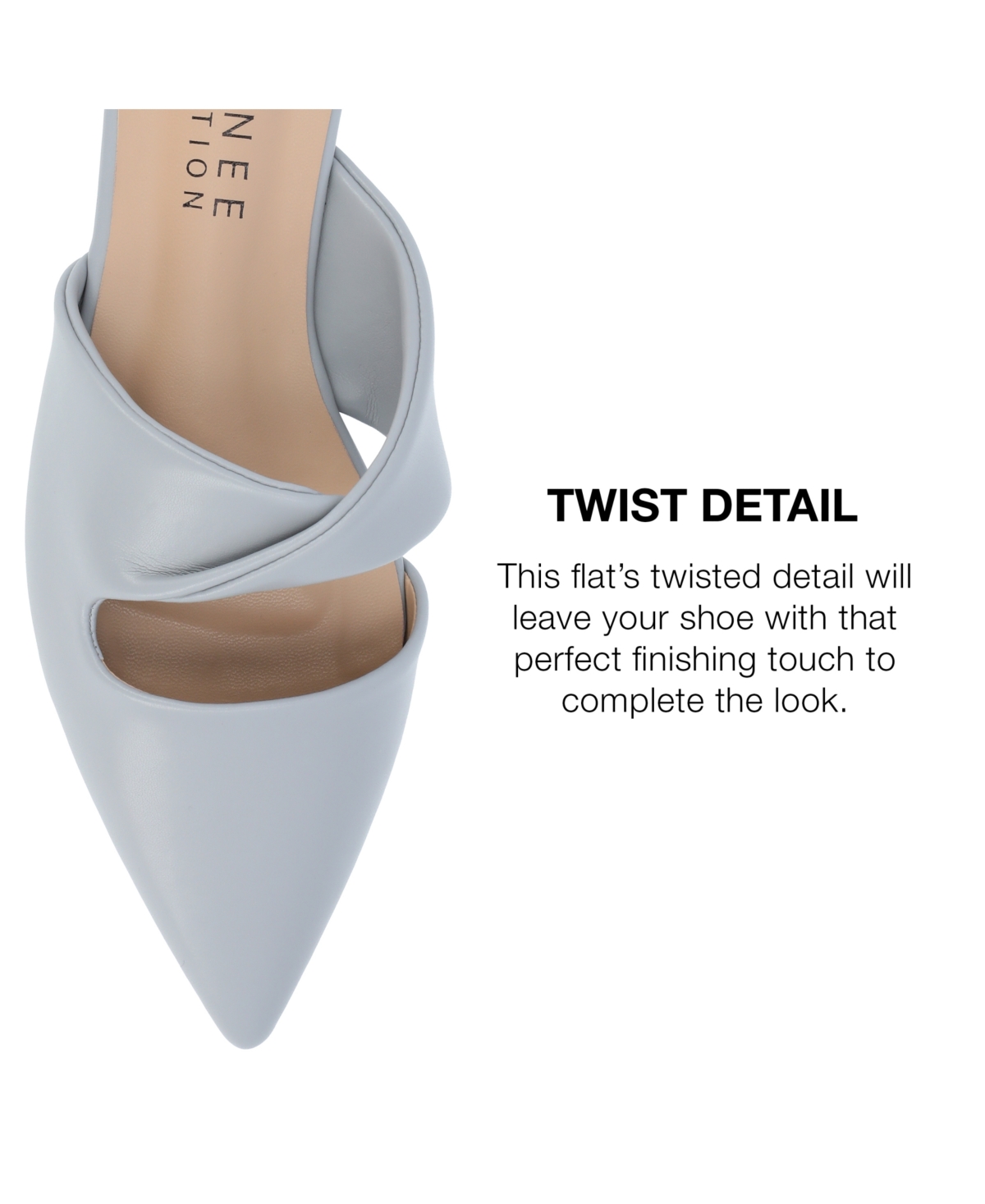 Journee Collection Women's Enniss Twist Pointed Toe Flats