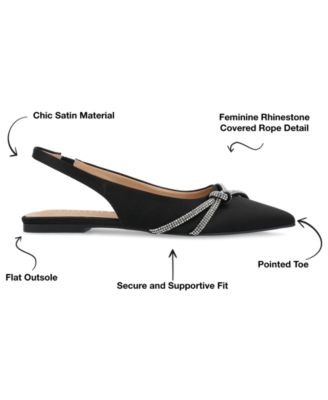 Women's Rebbel Rhinestone Knot Slingback Flats