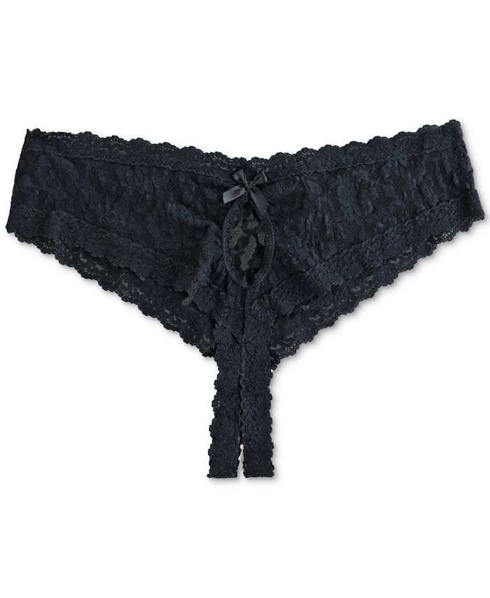 Personalized Panties Plus Size Black Cheeky With Lace Trim FAST