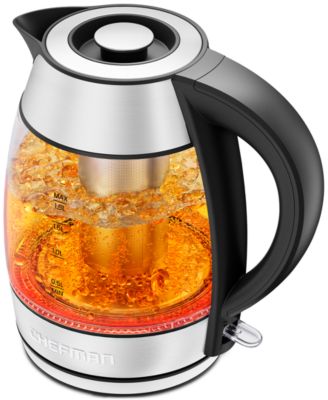 Chefman 1.8L Stay Hot Electric Kettle With Tea Infuser - Macy's