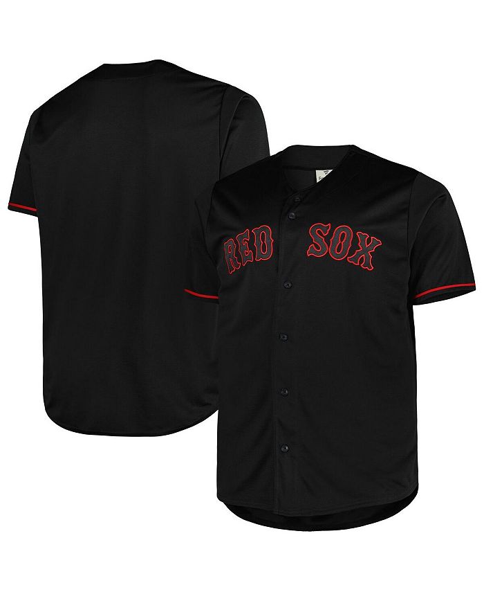 Men s Black Boston Red Sox Big and Tall Pop Fashion Jersey