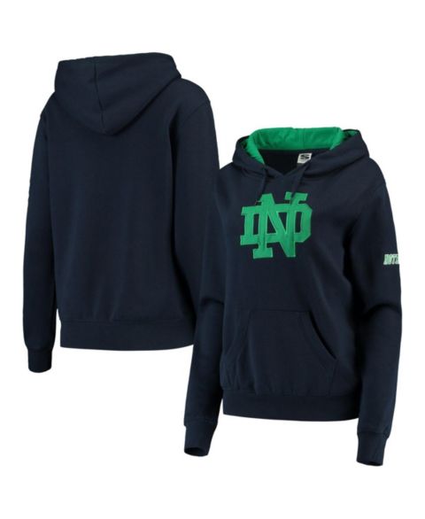 Женское худи Stadium Athletic Navy Notre Dame Fighting Irish Big Logo Pullover