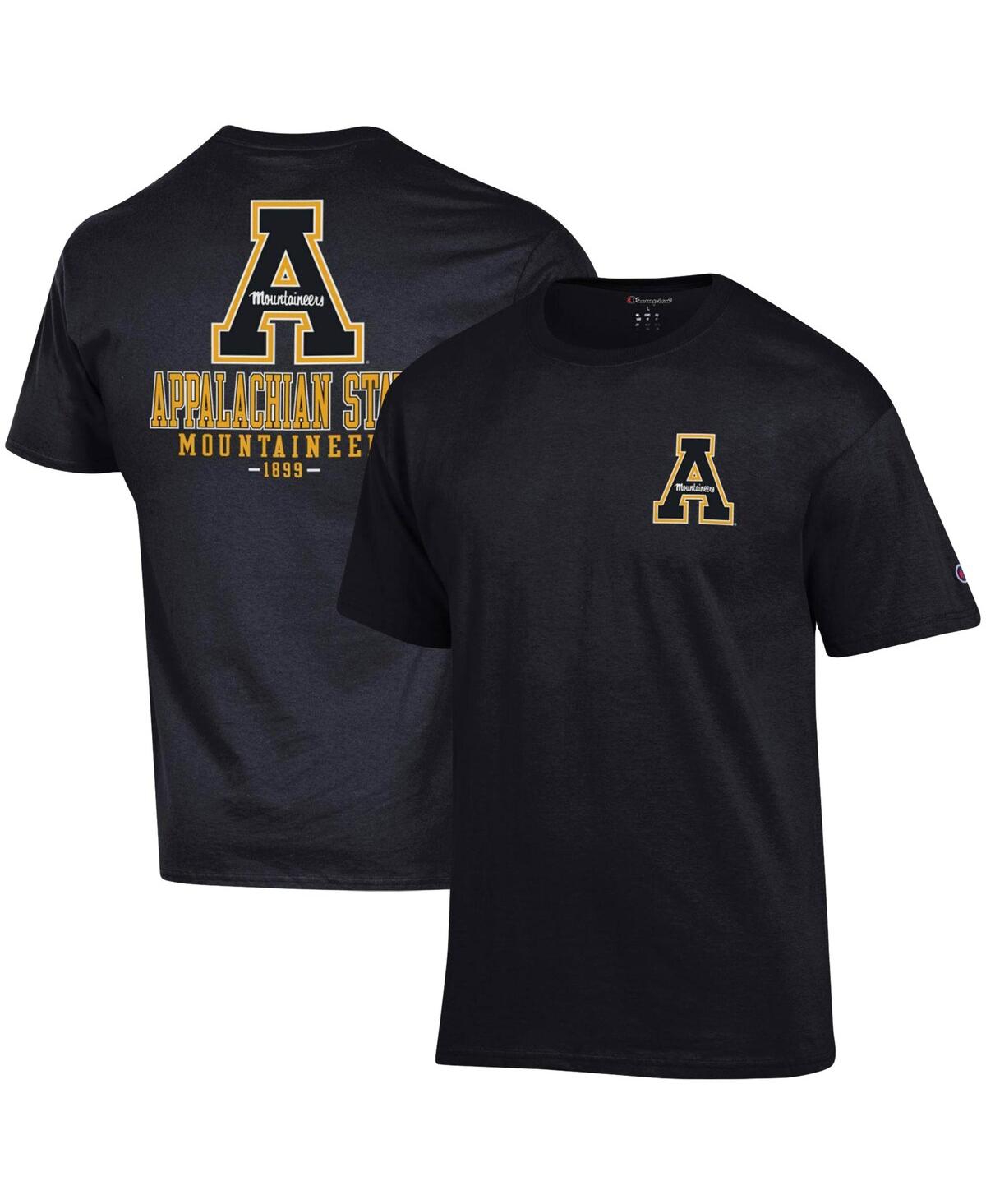 Champion Men's  Black Appalachian State Mountaineers Stack 2-hit T-shirt In Black