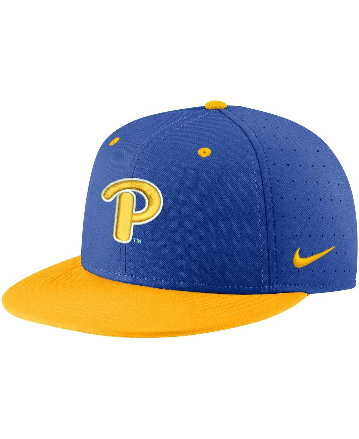 Shop Nike Men's  Royal Pitt Panthers Aero True Baseball Performance Fitted Hat