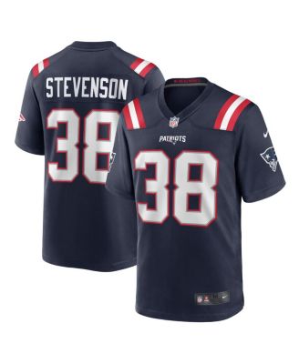 Men's Rhamondre Stevenson Navy New England Patriots Game Jersey