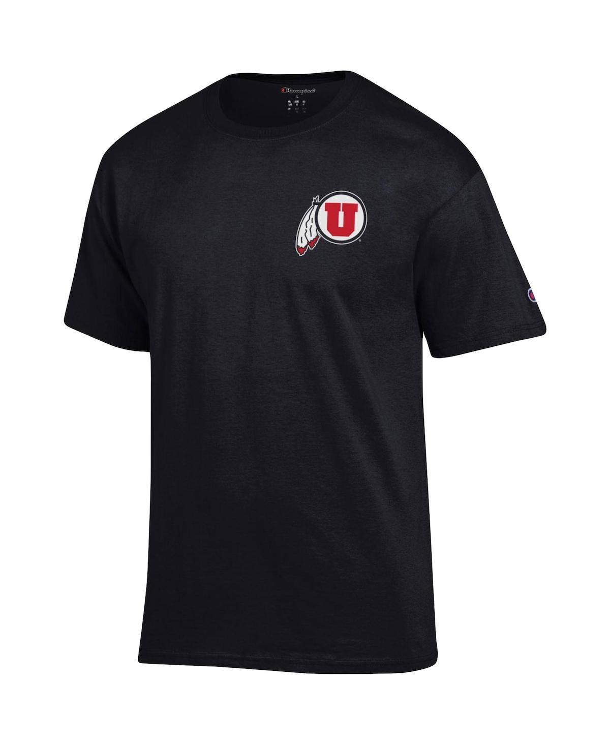 Men's ChampionUtah Utes Stack 2-Hit T-shirt - Black
