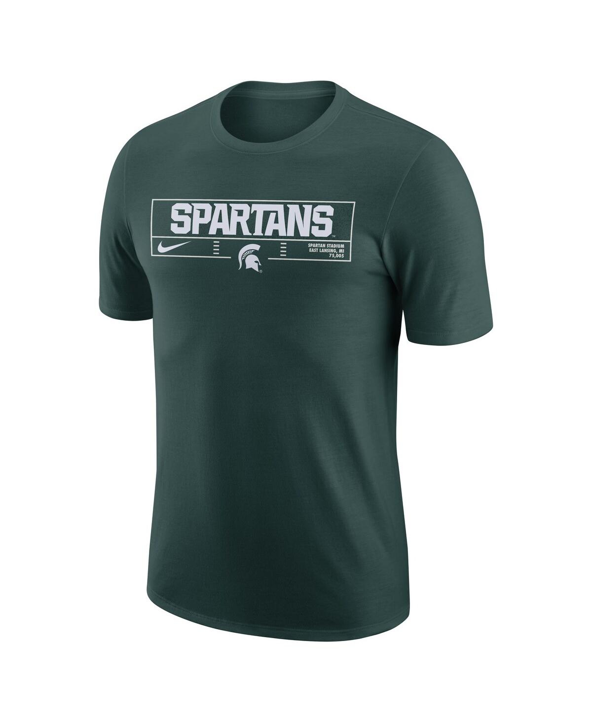 Shop Nike Men's  Green Michigan State Spartans Wordmark Stadium T-shirt