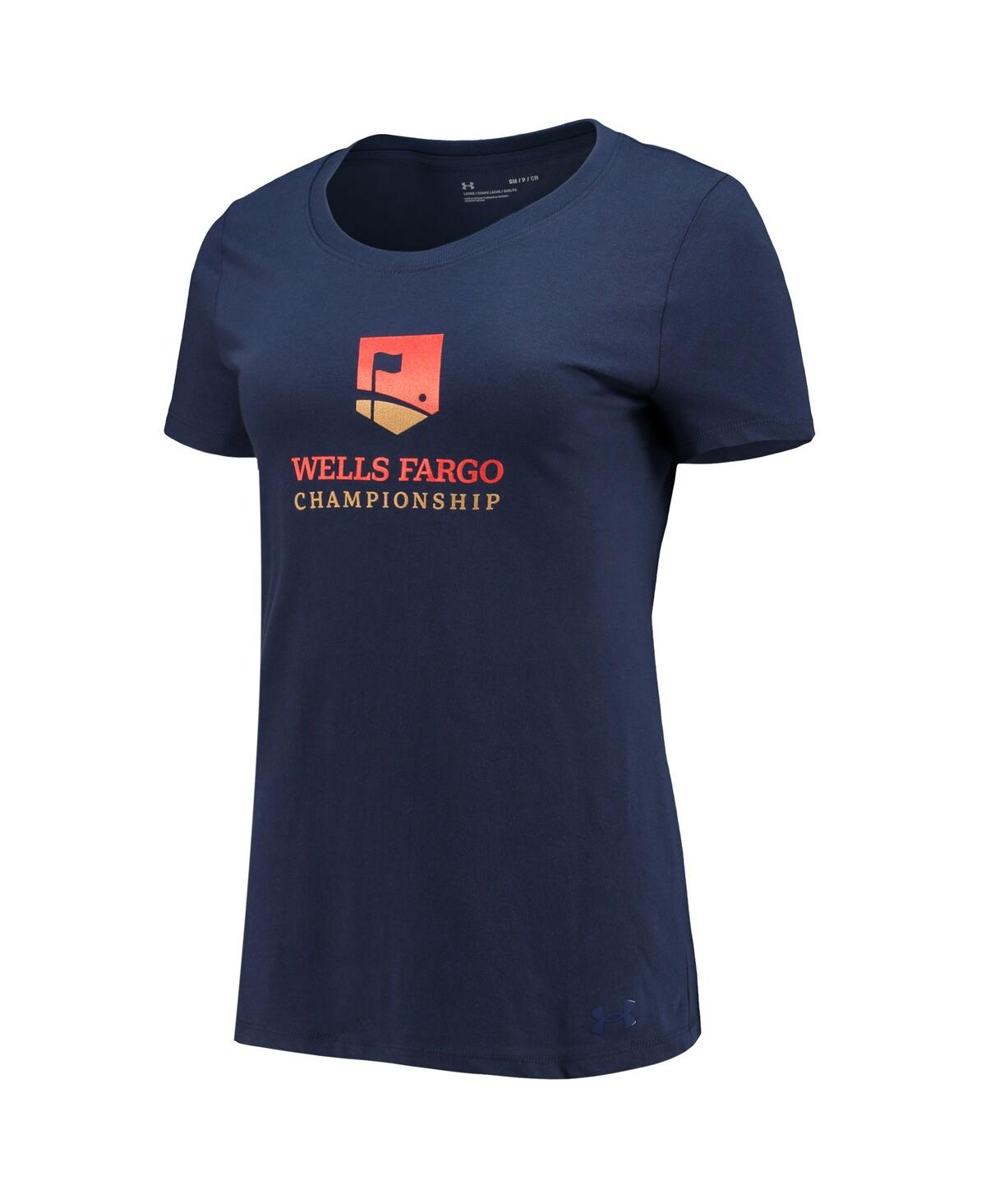 Shop Under Armour Women's  Navy Wells Fargo Championship T-shirt