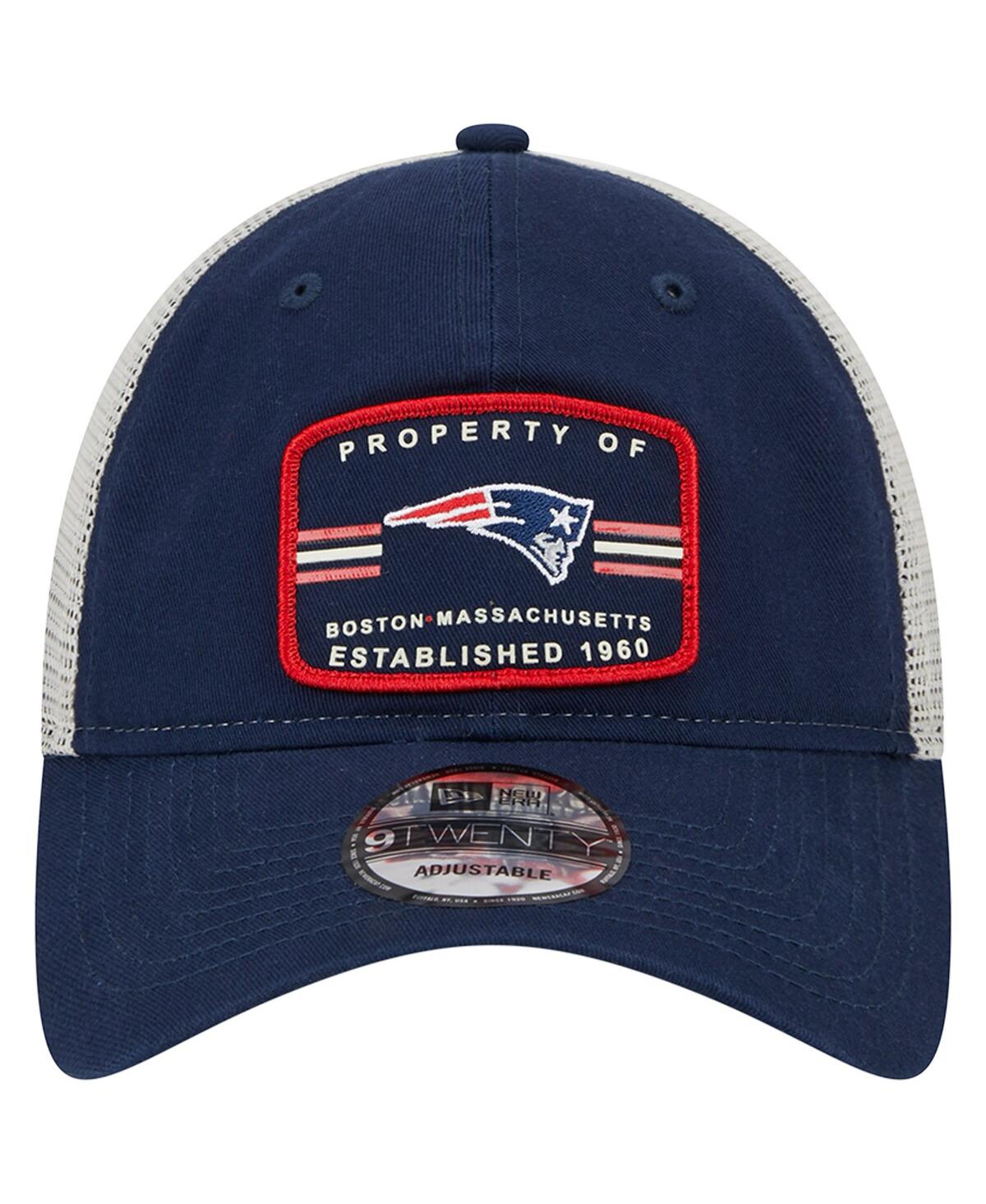 New Era Navy New England Patriots Property Trucker 9twenty Snapback Hat In Navy
