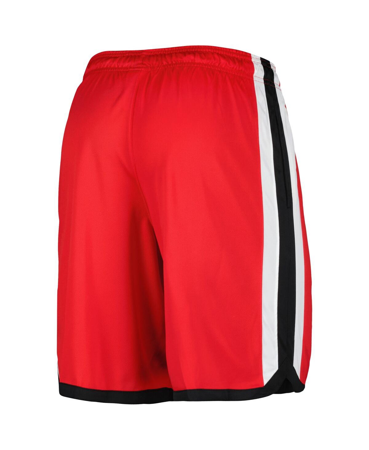Shop Champion Men's  Scarlet Nebraska Huskers Basketball Shorts