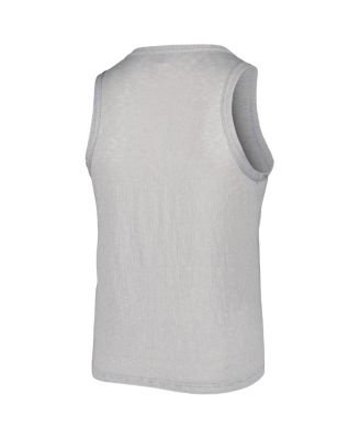 Women's Gray Pittsburgh Pirates Plus Size High Neck Tri-Blend Tank Top