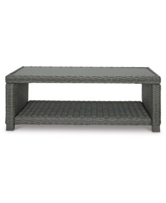 17.75" Resin Wicker Outdoor Coffee Table