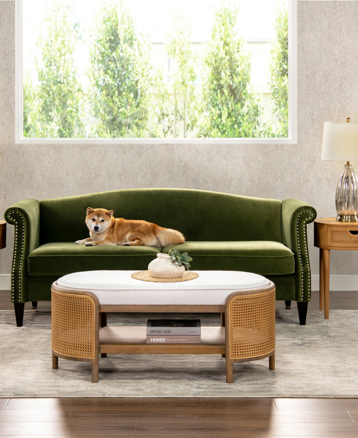 Jennifer Taylor Home Elaine Camel Back Small Scale Sofa